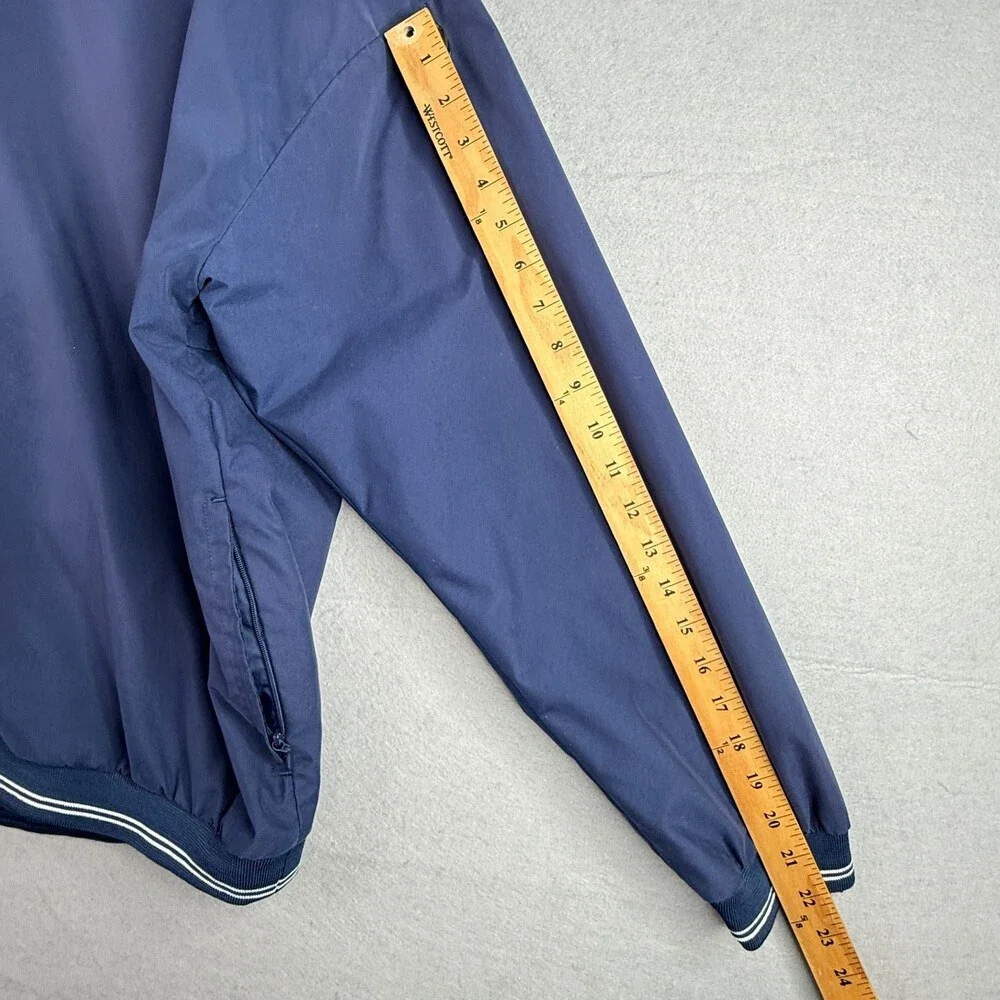 Vintage Nike Pullover Jacket Youth Large Blue Windbreaker Lined Center Swoosh